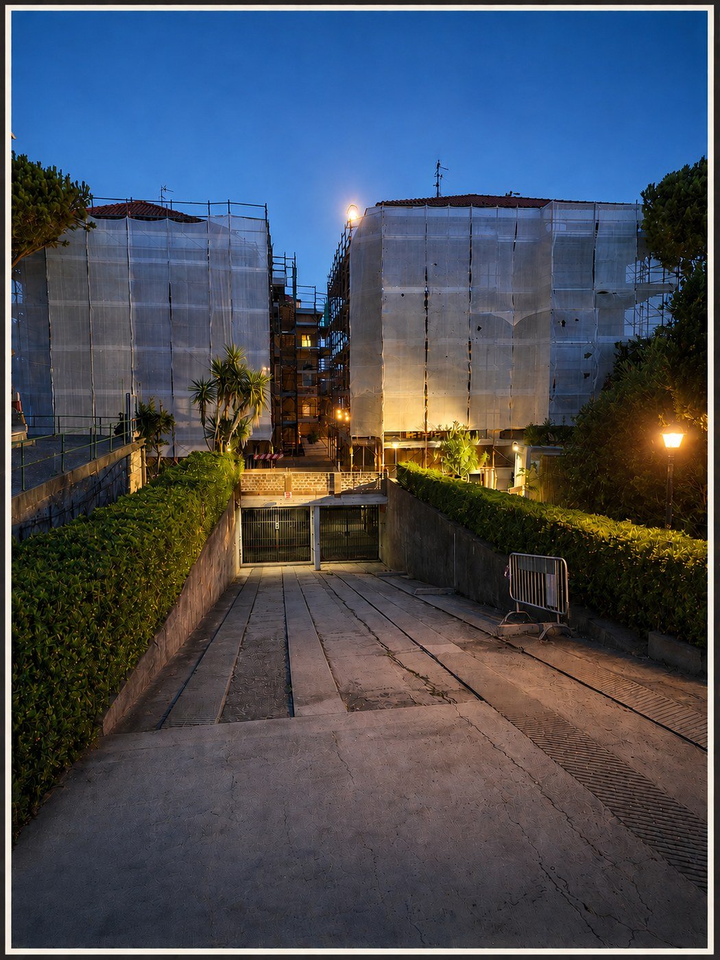 Condominio durante i lavori di ristrutturazione