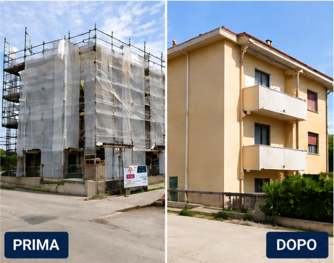 Prima e dopo ristrutturazione